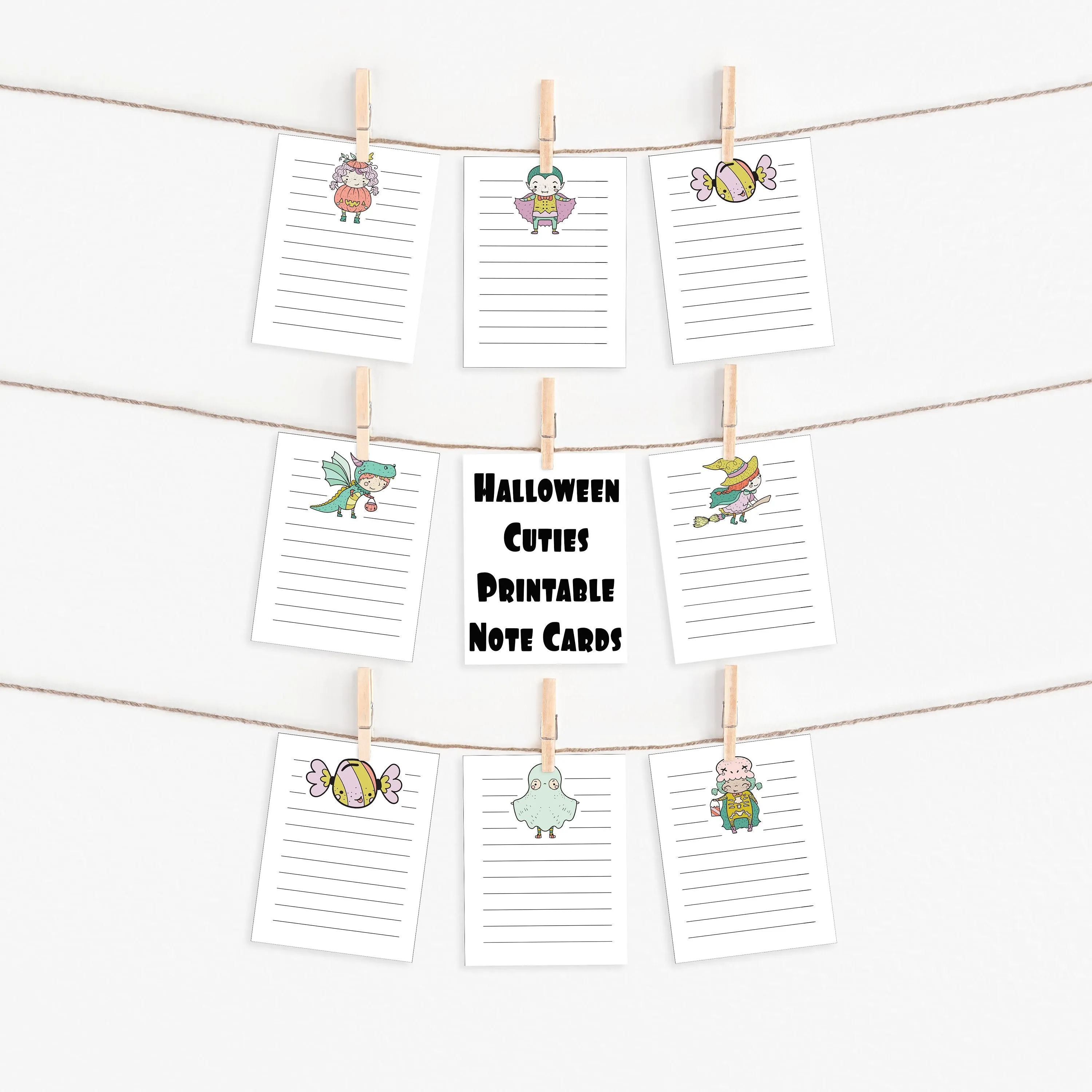 Pastel Halloween Printable Cupcake Toppers
