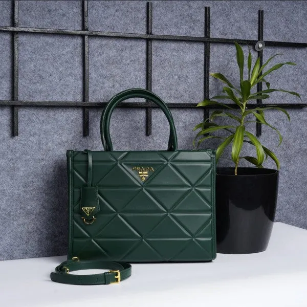 Prada Symbole Quilted Large Tote Bag With OG Box & Dust Bag