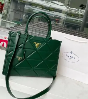 Prada Symbole Quilted Large Tote Bag With OG Box & Dust Bag