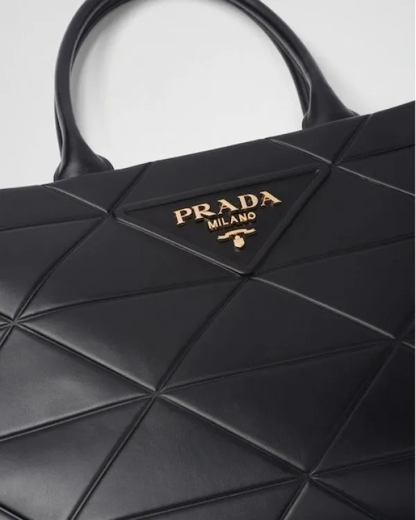 Prada Symbole Quilted Large Tote Bag With OG Box & Dust Bag