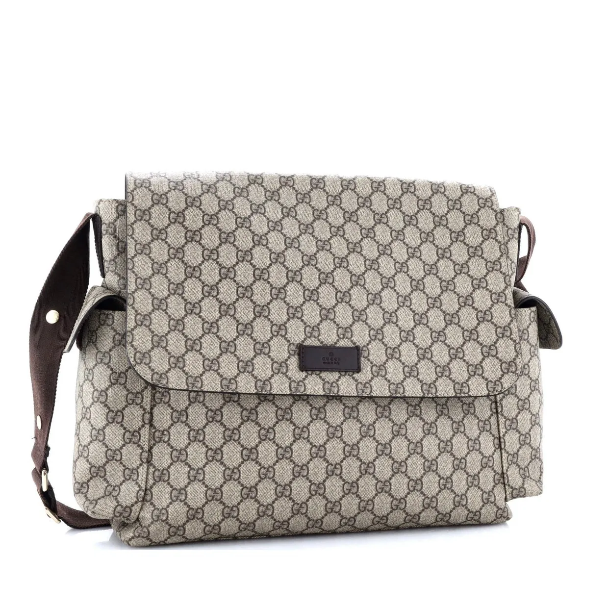 PRE-OWNED GG Coated Canvas Diaper Bag