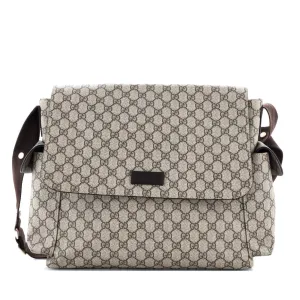 PRE-OWNED GG Coated Canvas Diaper Bag