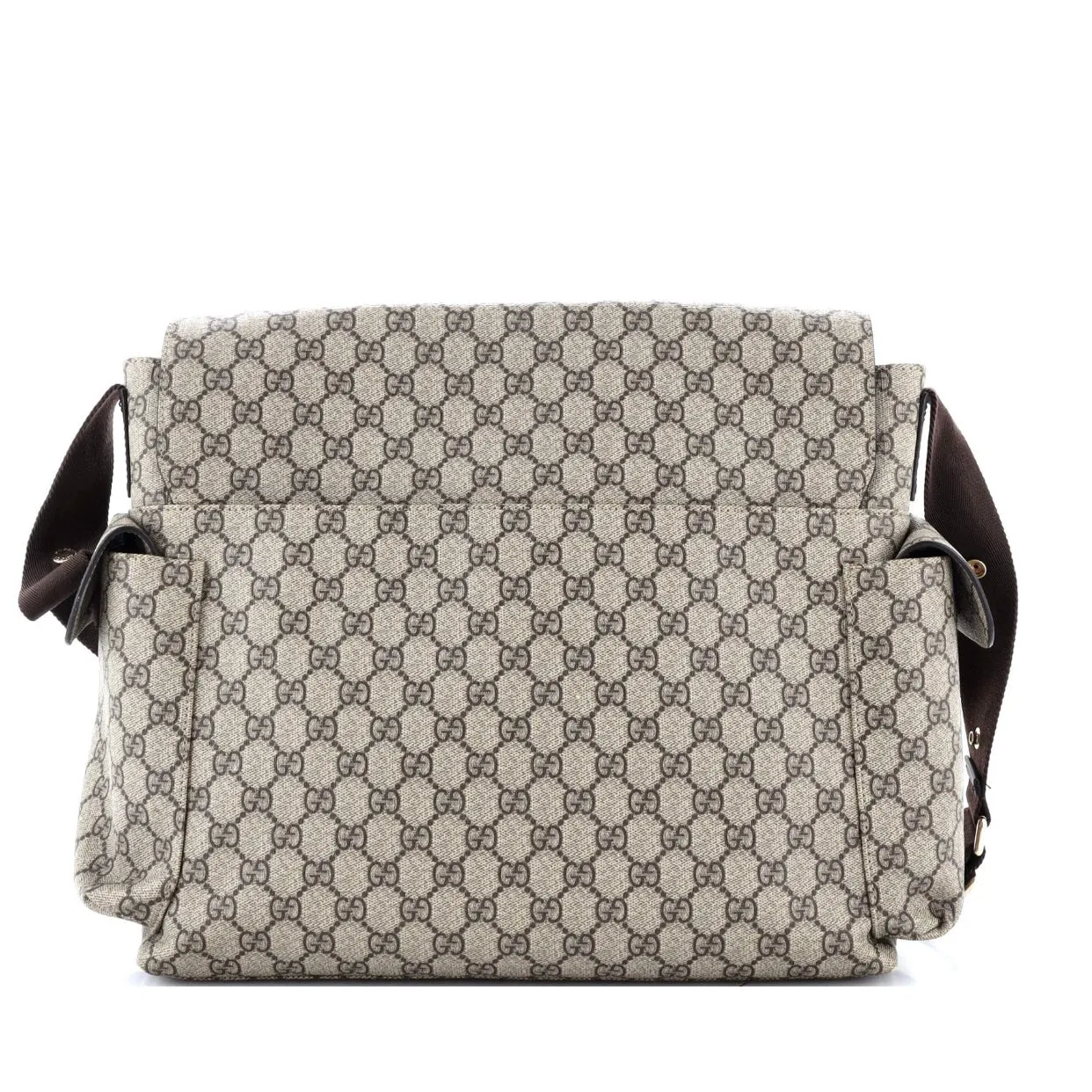 PRE-OWNED GG Coated Canvas Diaper Bag