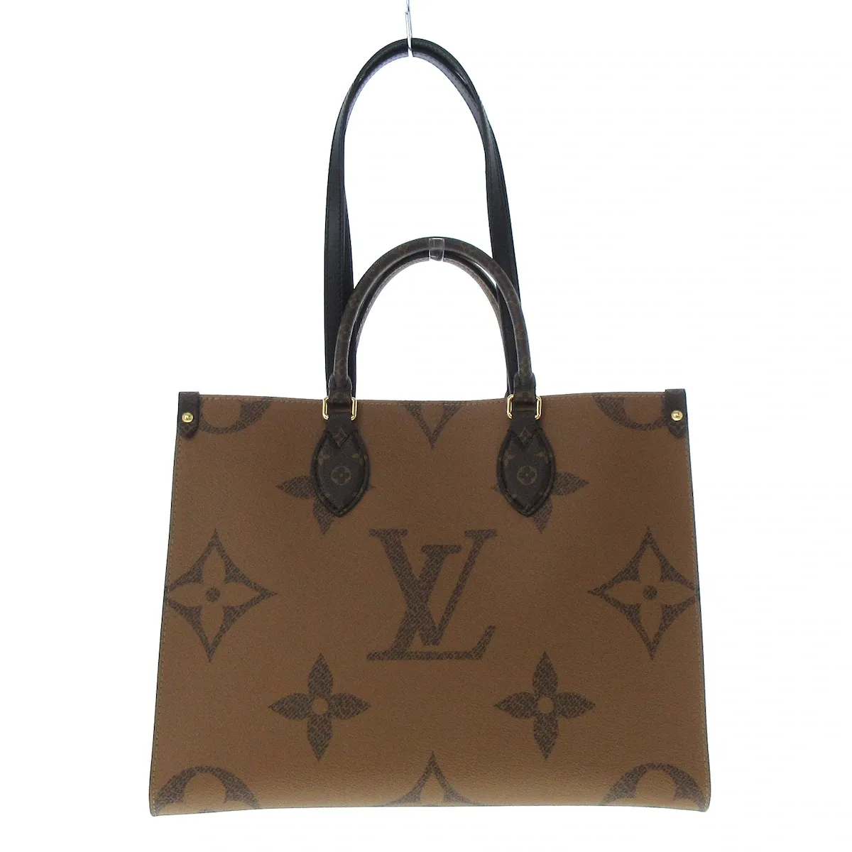 PRE-OWNED LV Onthego MM Monogram Reverse Canvas Tote Bag