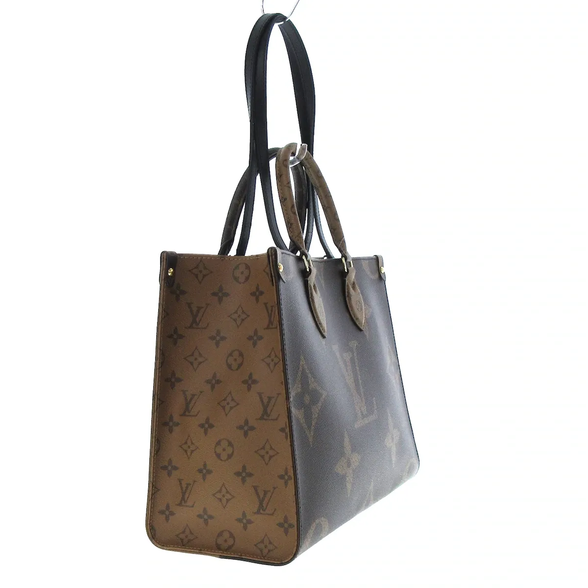 PRE-OWNED LV Onthego MM Monogram Reverse Canvas Tote Bag