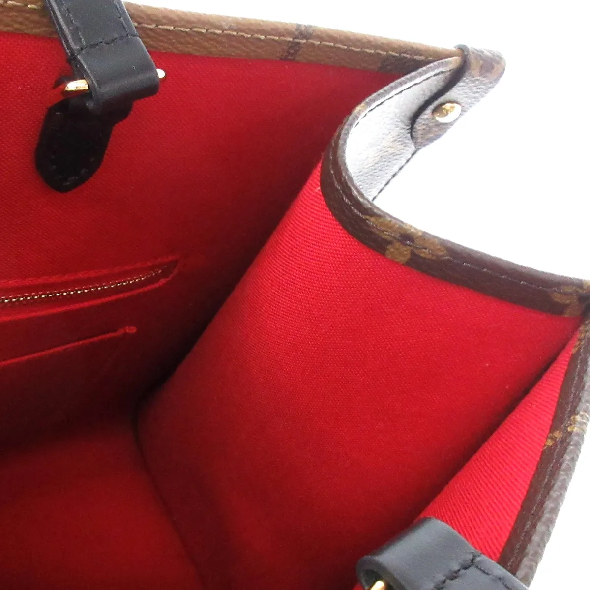 PRE-OWNED LV Onthego MM Monogram Reverse Canvas Tote Bag