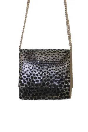 Reptilian Print Sequin Bag