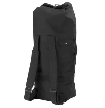 Rothco G.I. Style Canvas Double Strap Duffle Bag - Black