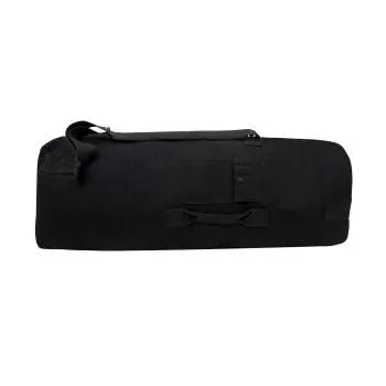 Rothco G.I. Style Canvas Double Strap Duffle Bag - Black