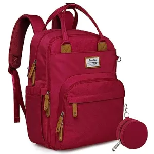 Ruvalino Classic Diaper Bag Backpack - Purplish Red