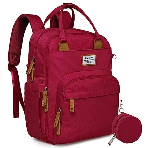 Ruvalino Classic Diaper Bag Backpack - Purplish Red