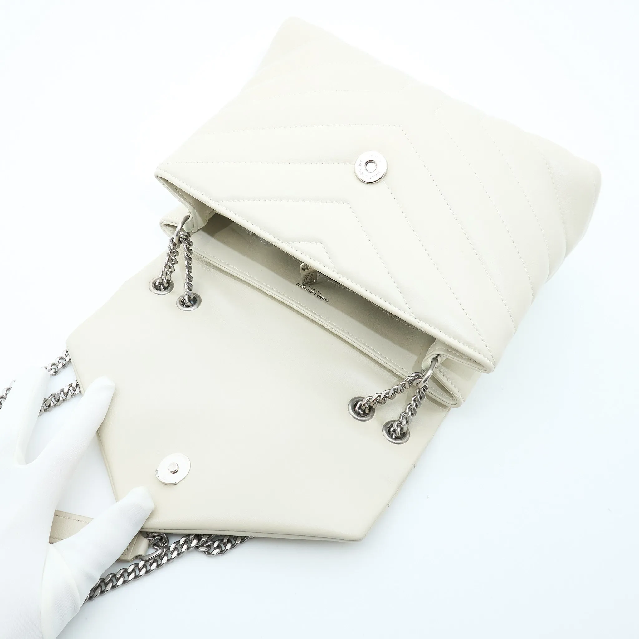 Saint Laurent Lou Lou Small Bag Crema Soft