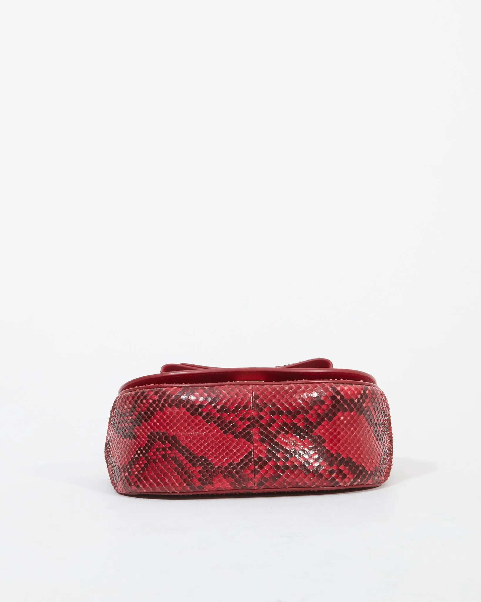 Salvatore Ferragamo Red Python Anna Crossbody