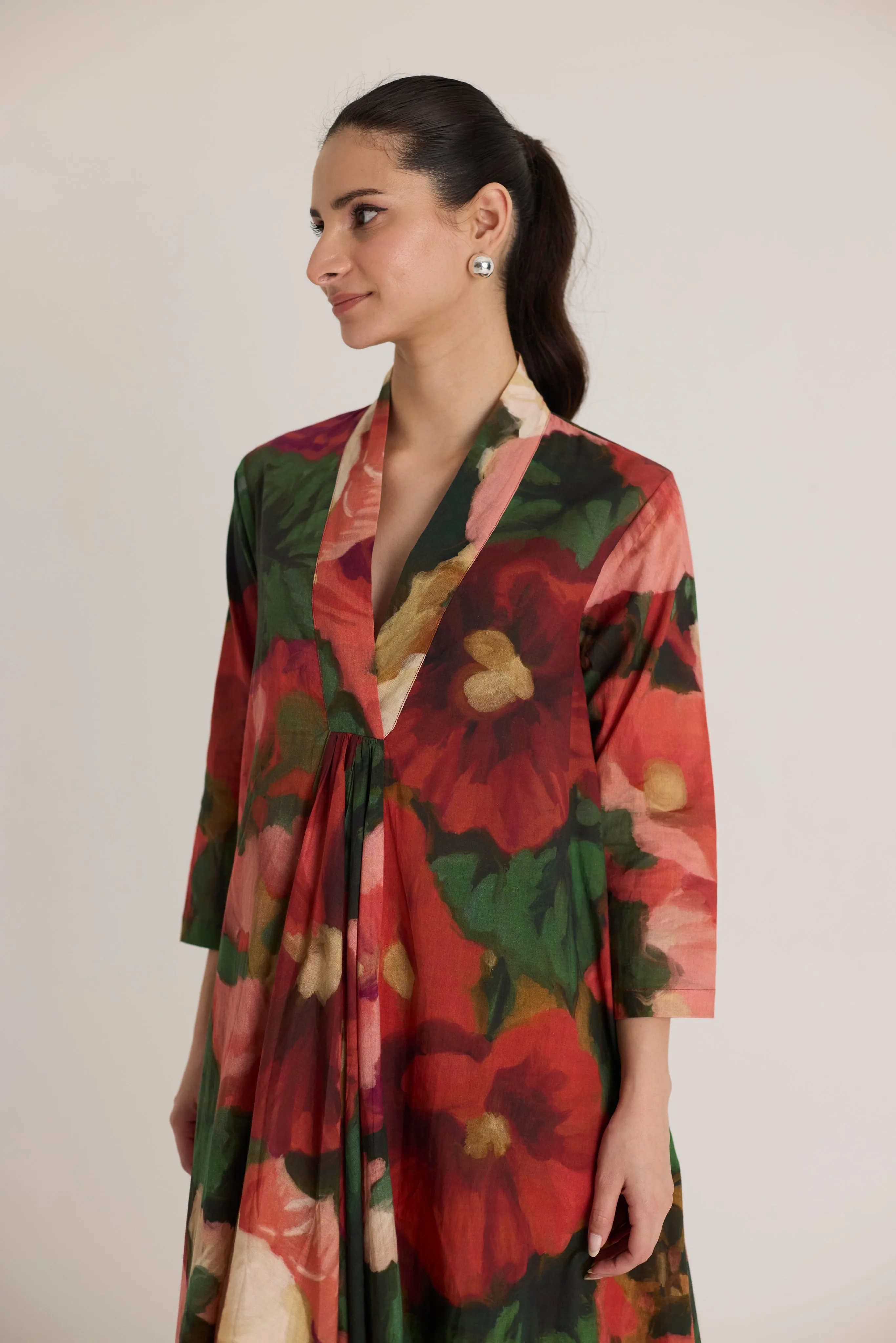 Scarlett V neck long Kurta Set