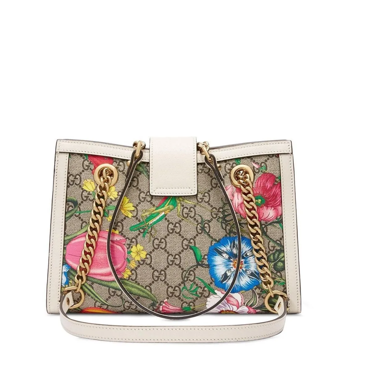 Small Padlock GG Flora Shoulder Bag