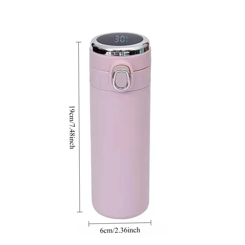 Smart Thermos (400ml): LED Temperature Display, Keeps Drinks Hot & Cold