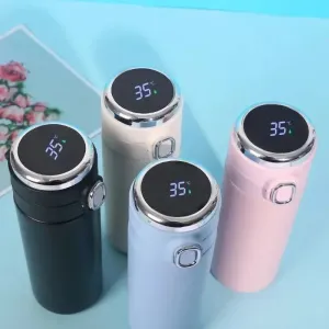 Smart Thermos (400ml): LED Temperature Display, Keeps Drinks Hot & Cold