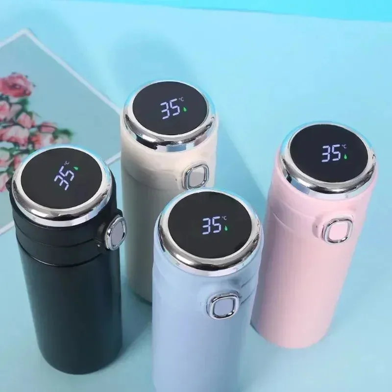 Smart Thermos (400ml): LED Temperature Display, Keeps Drinks Hot & Cold