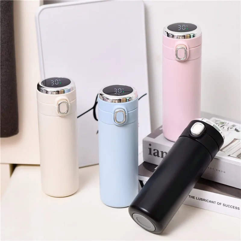 Smart Thermos (400ml): LED Temperature Display, Keeps Drinks Hot & Cold