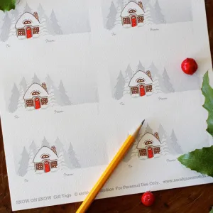 Snow on Snow PDF Gift Tag