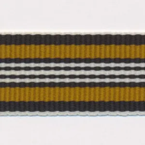 Stripe Grosgrain Ribbon #3 Black & Brown & White