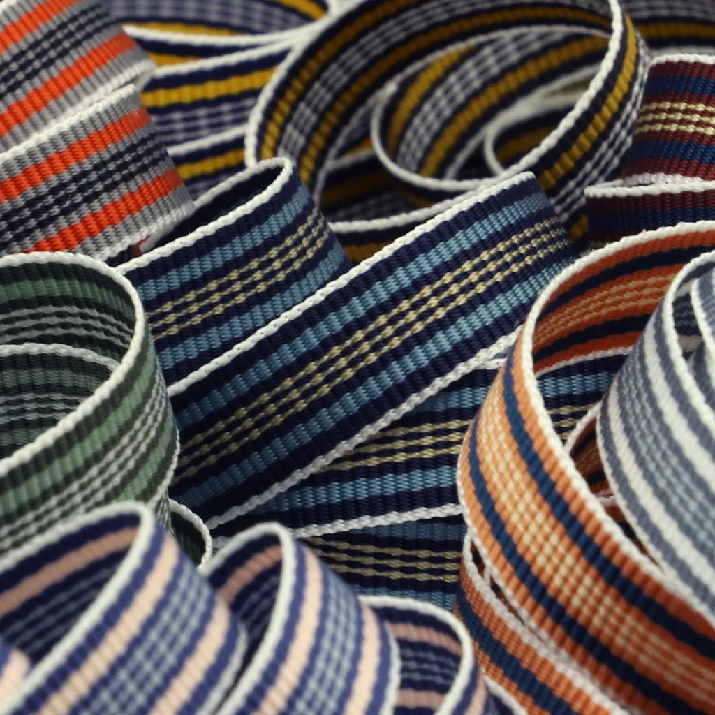 Stripe Grosgrain Ribbon #3 Black & Brown & White