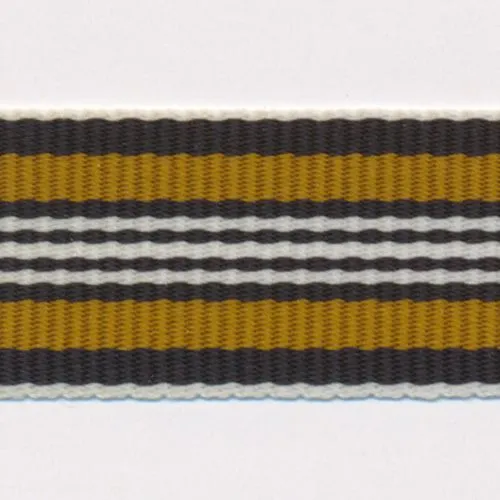 Stripe Grosgrain Ribbon #3 Black & Brown & White