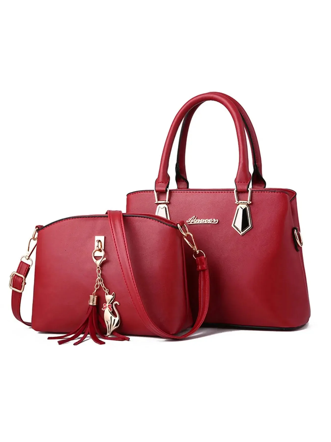 Stylish handbag simple Korean version of women's handbag shoulder bag messenger bag bag bag mother bag