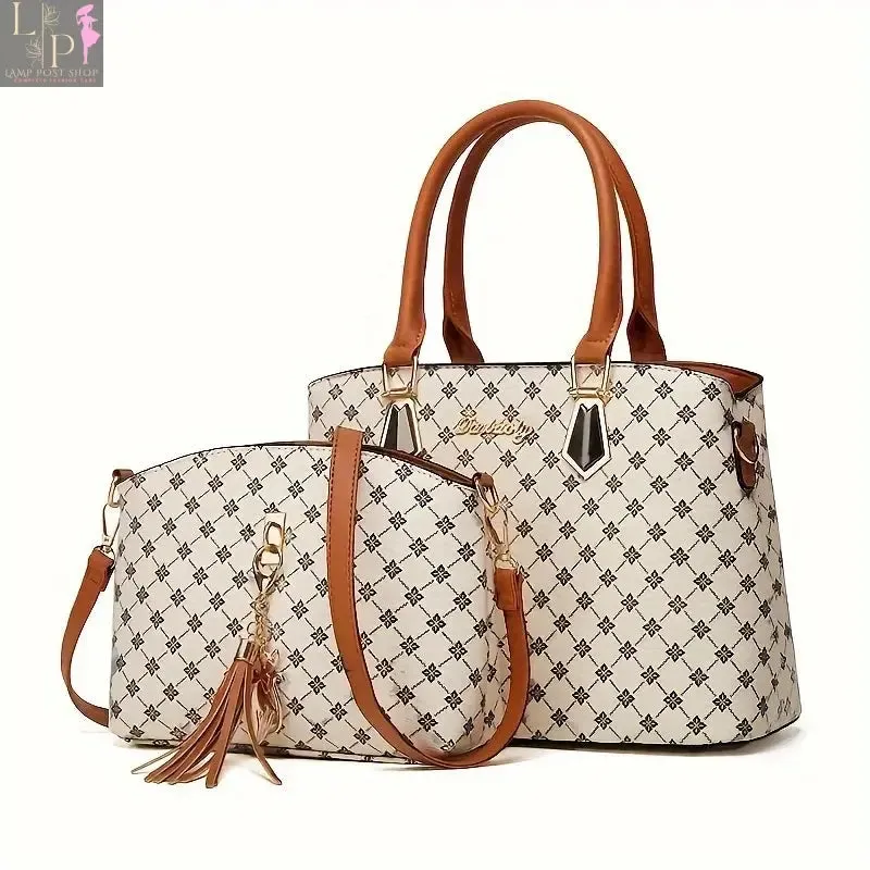 Stylish handbag simple Korean version of women's handbag shoulder bag messenger bag bag bag mother bag