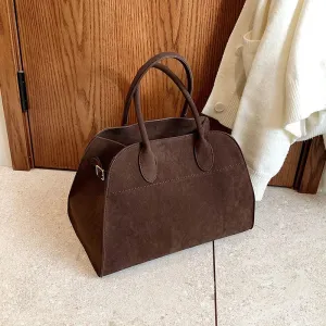 Suede Handbag | Structured Tote | Elegant & Timeless
