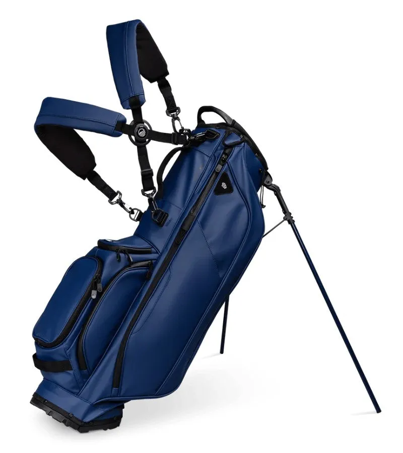 Sunday Golf Ryder Golf Stand Bag Navy Vegan Leather (Bag Height 35")