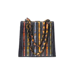 Sunset Stripe Denim Tote Small