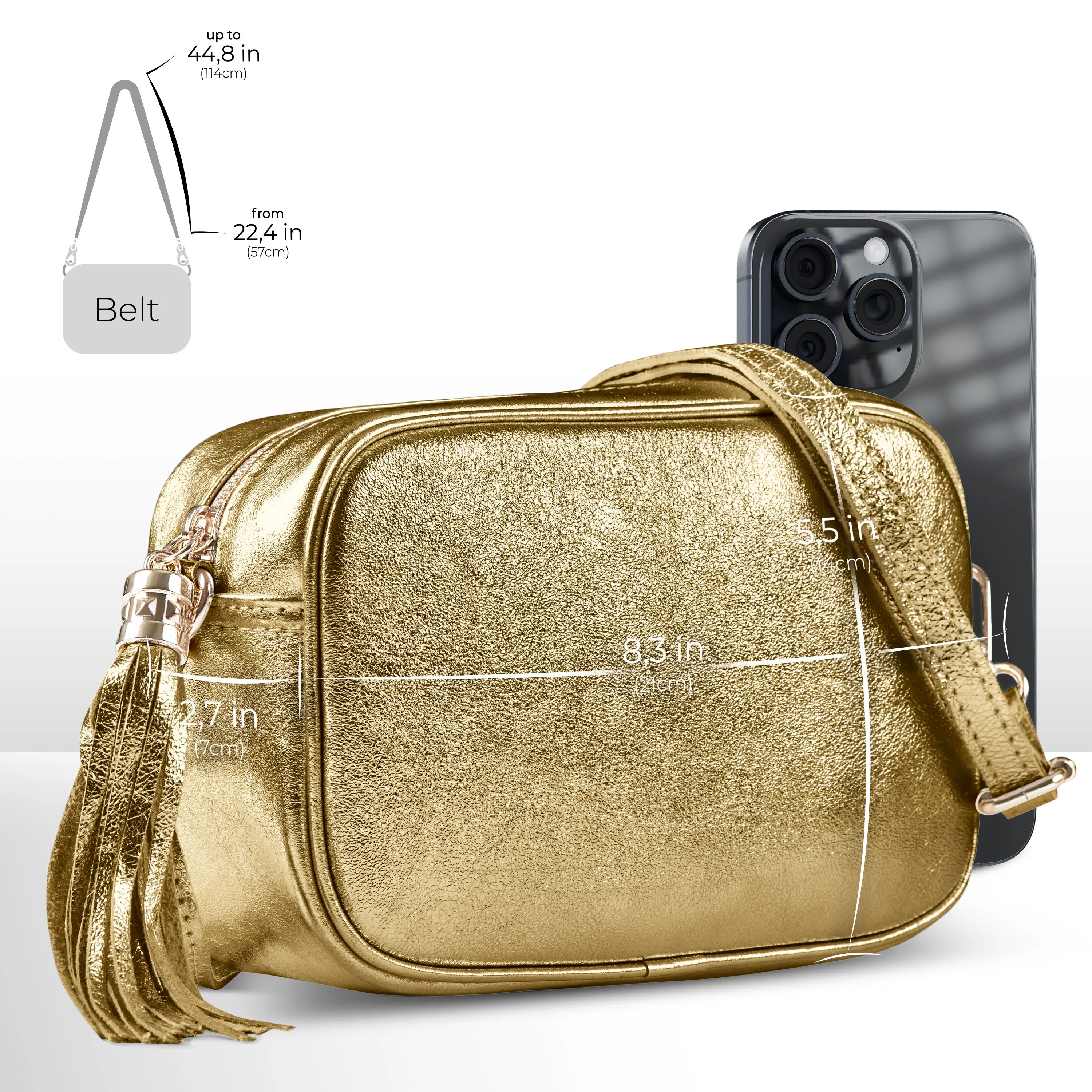 TAKEASY Gleam Suede Leather Crossbody Bag 231302