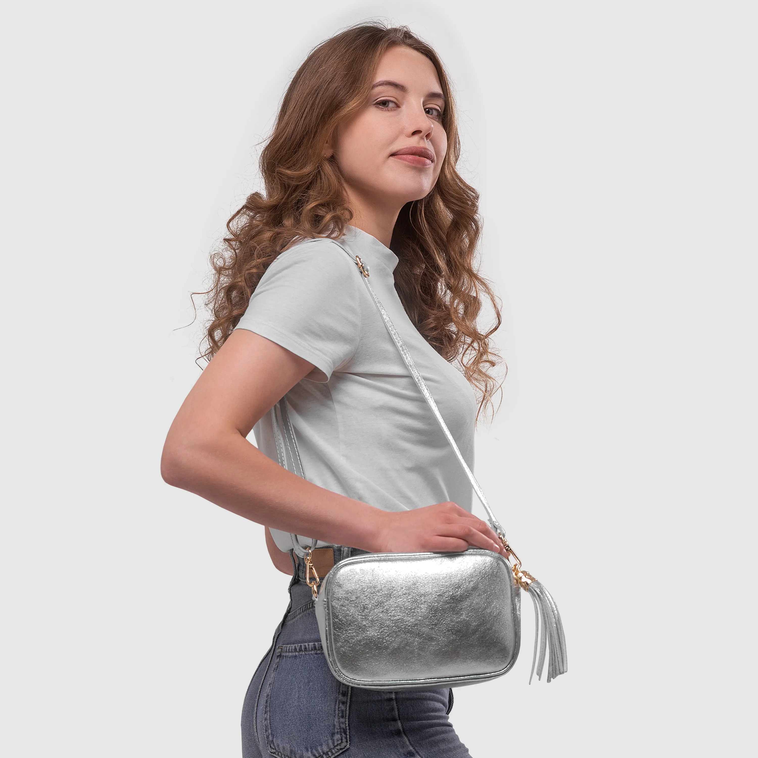 TAKEASY Gleam Suede Leather Crossbody Bag 231302