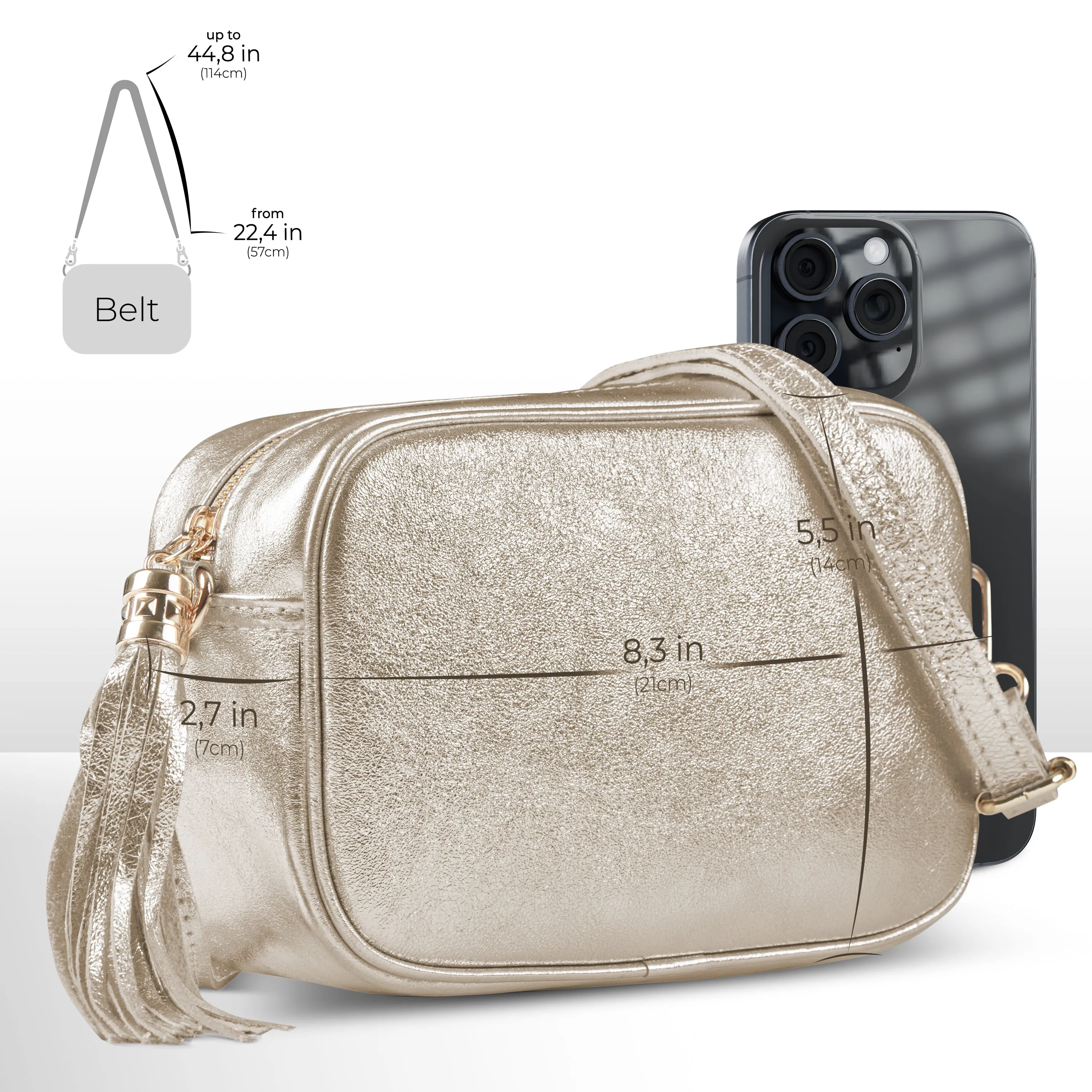 TAKEASY Gleam Suede Leather Crossbody Bag 231302