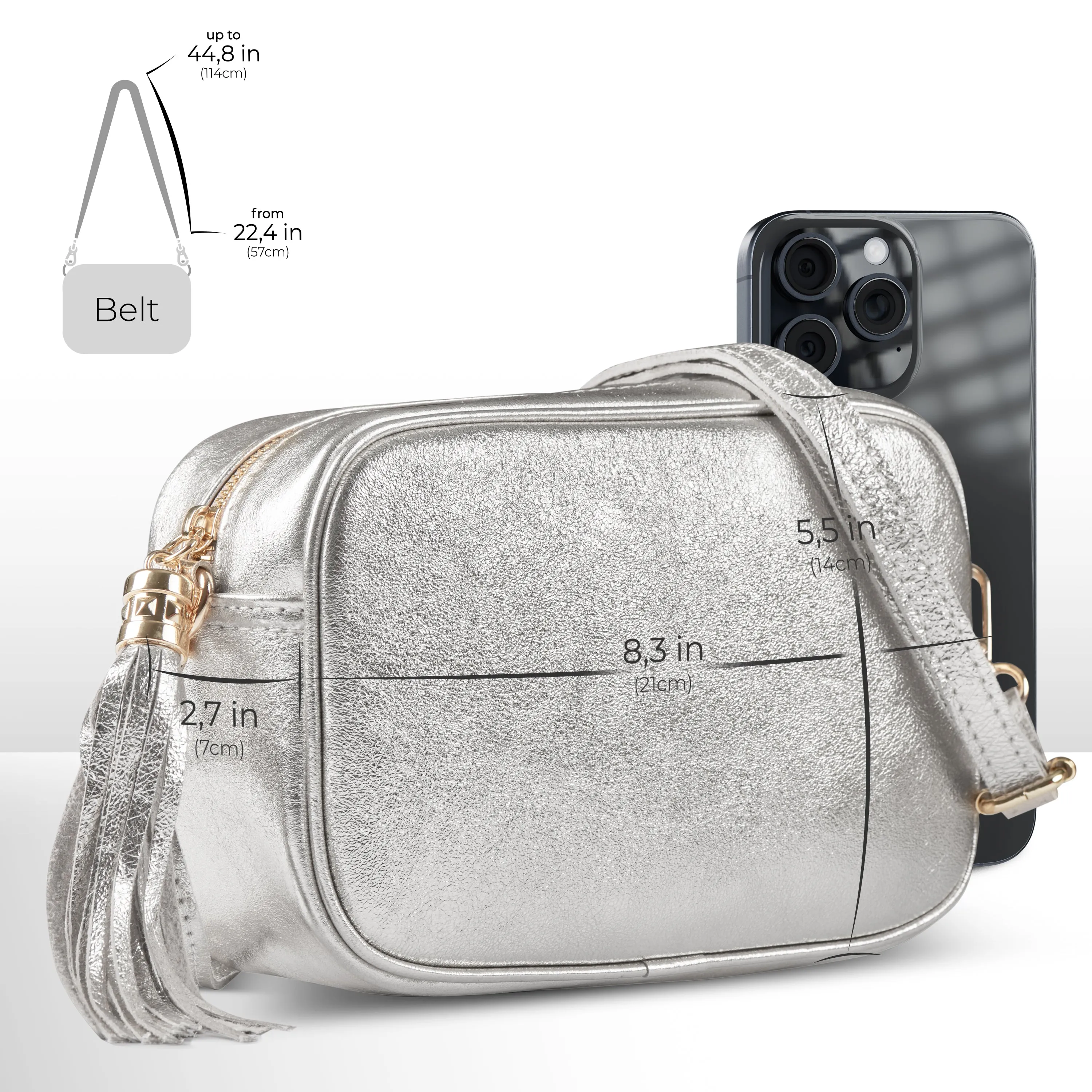 TAKEASY Gleam Suede Leather Crossbody Bag 231302