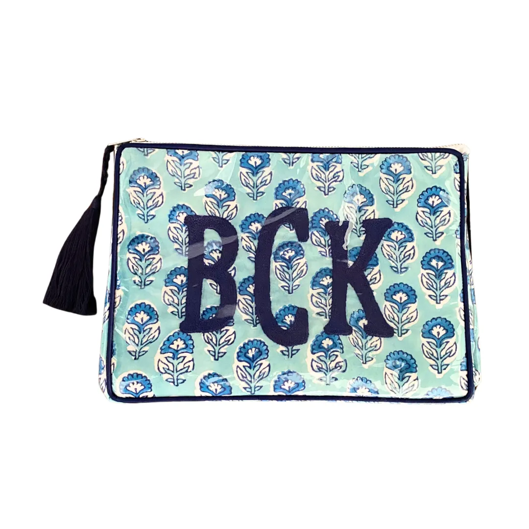 The OG India Bag - Aquamarine - Monogrammed