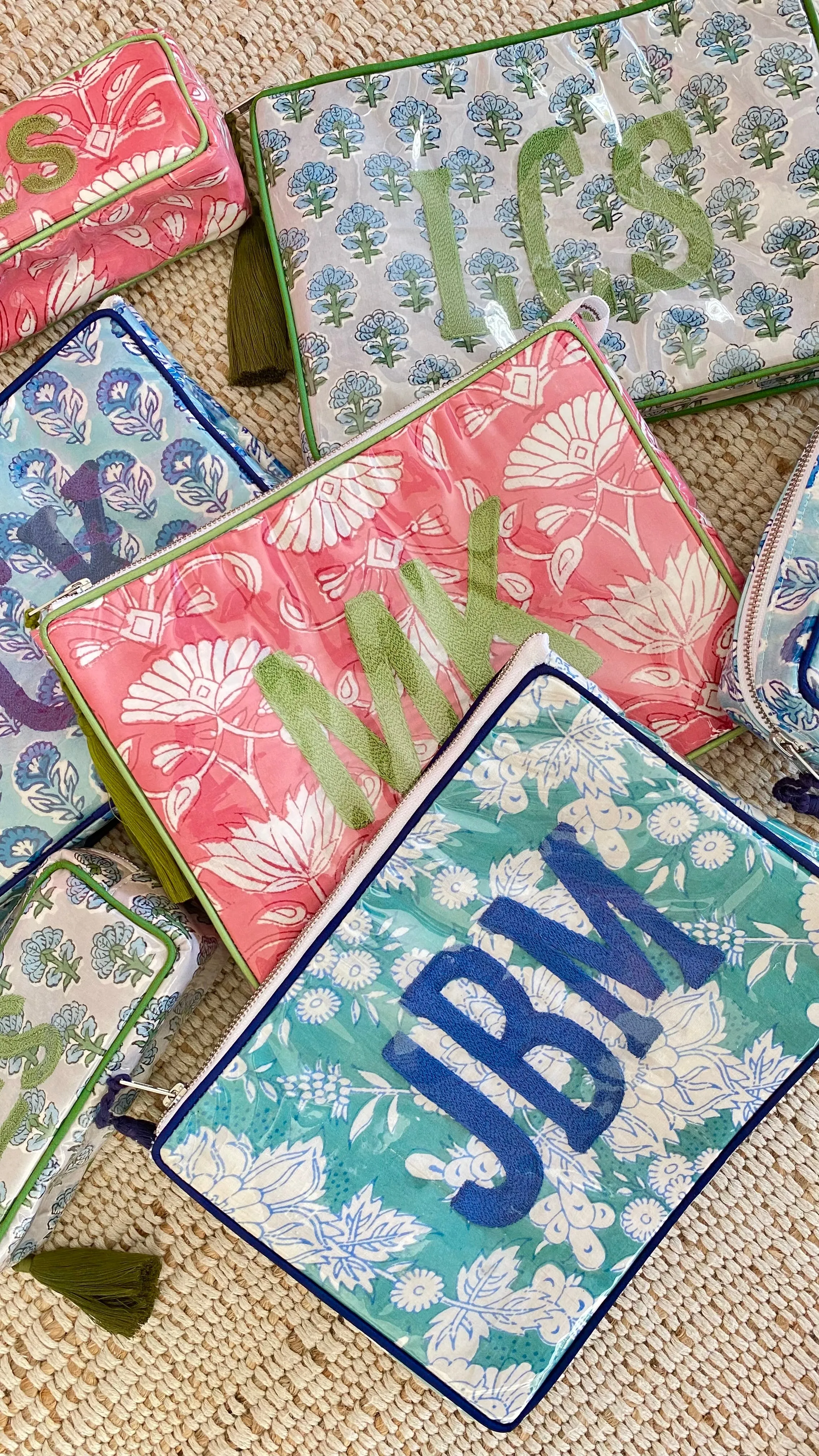The OG India Bag - Aquamarine - Monogrammed