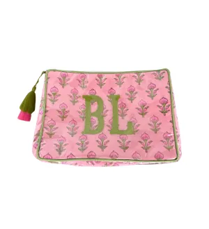 The OG India Bag - Pink and Green - Monogrammed