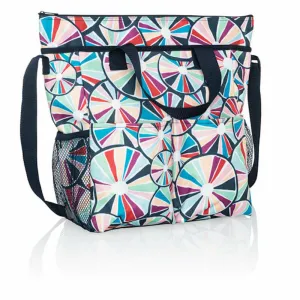 Thirty One Crossbody Organizing Utility Travel Mummy Tote Bag Zip Top 31 Gift in Pinwheel Party