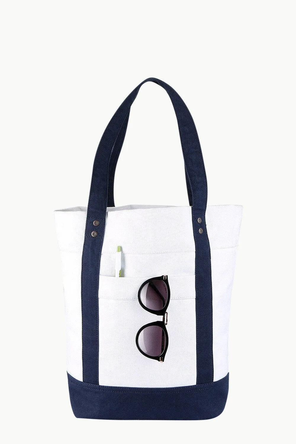 Throw In White Canvas Tote Bag