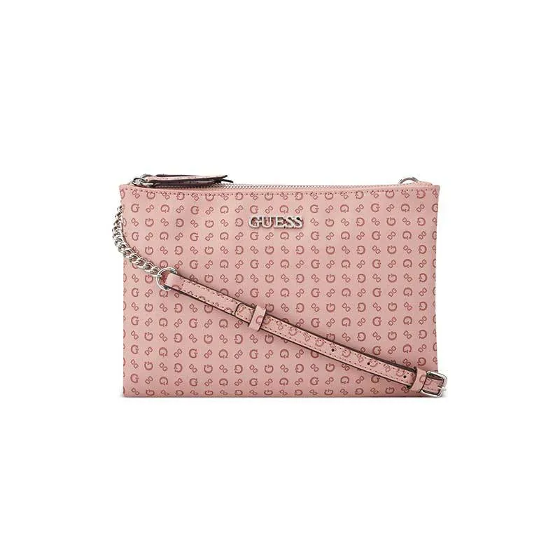 TIDEWOOD MINI DBL ZIP CROSSBODY - TAS GUESS ORIGINAL WANITA