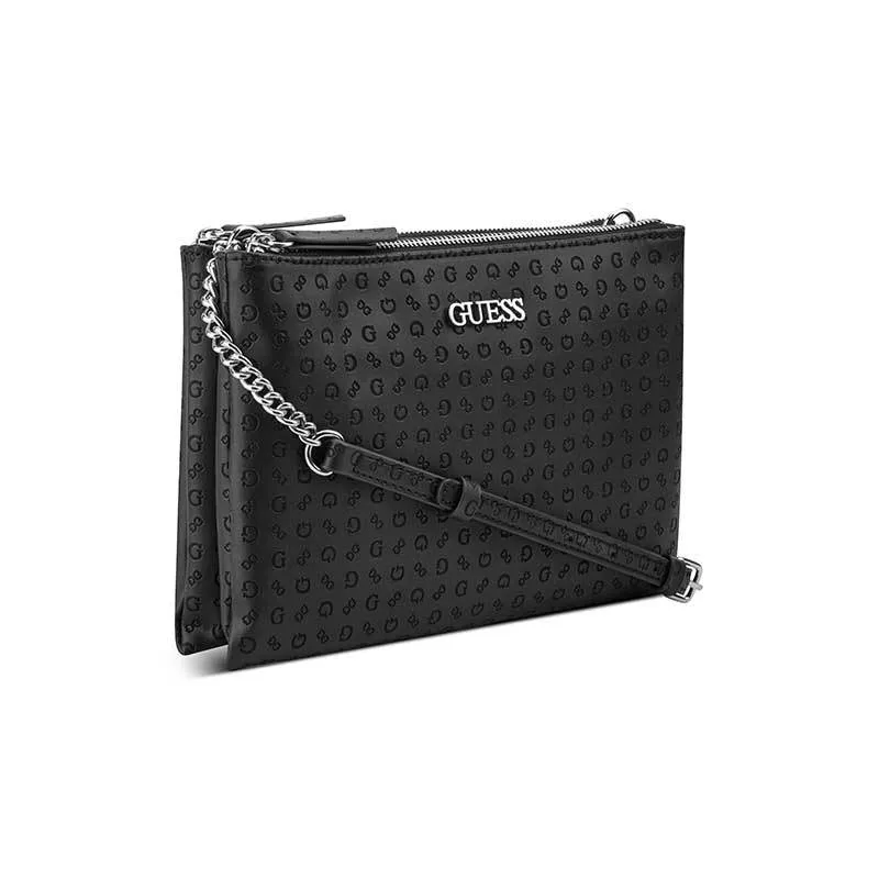 TIDEWOOD MINI DBL ZIP CROSSBODY - TAS GUESS ORIGINAL WANITA