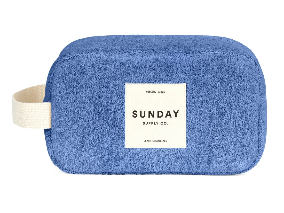 TOWELLING ACCESSORIES POUCH - PACIFIC