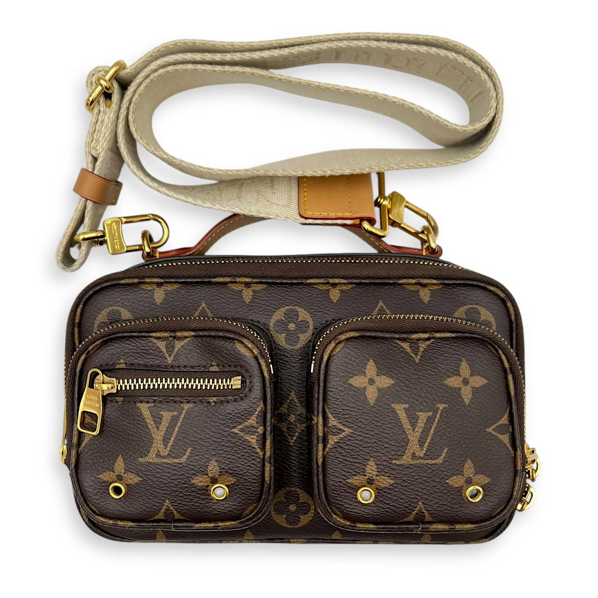 Utility Crossbody bag in Monogram coated canvas, Gold Hardware