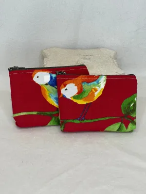 Utility Zipper Bag - Red Birds