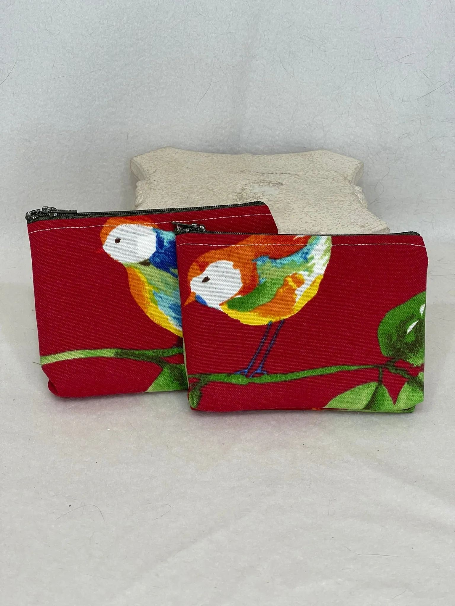 Utility Zipper Bag - Red Birds