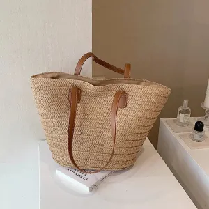 Veloria™ Woven Straw Tote