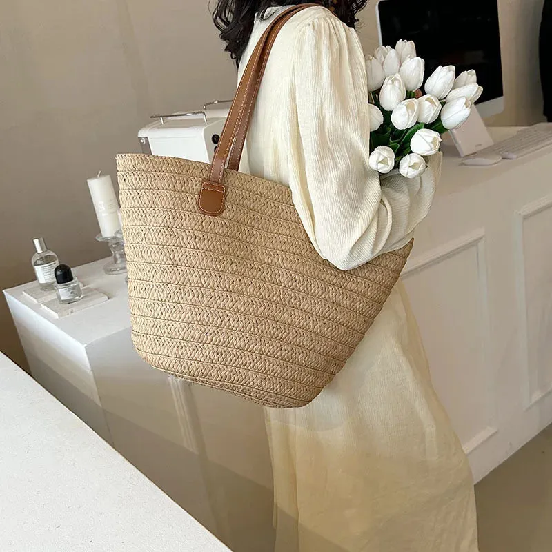Veloria™ Woven Straw Tote