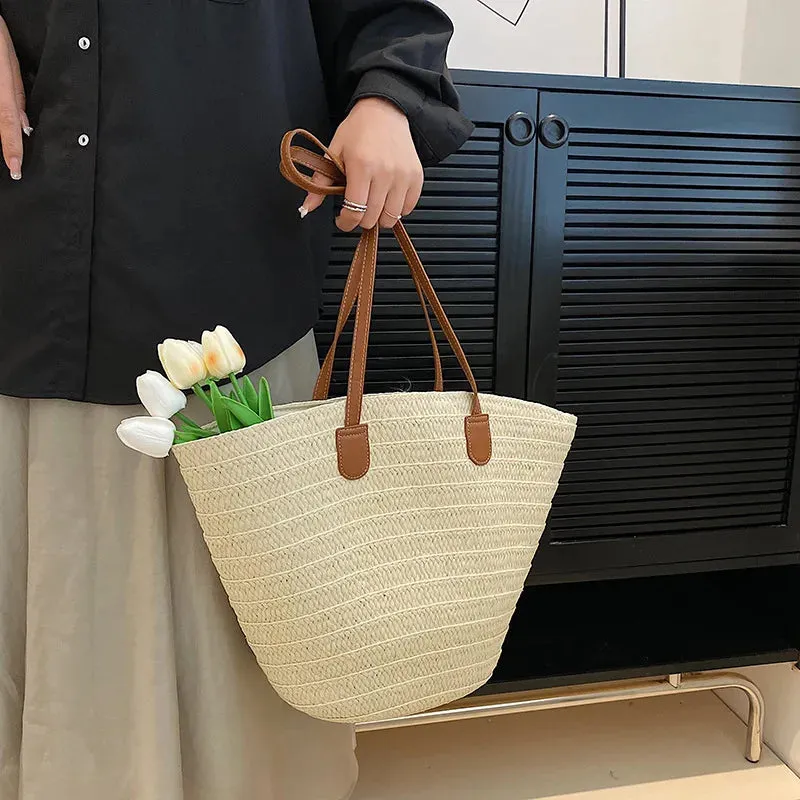 Veloria™ Woven Straw Tote